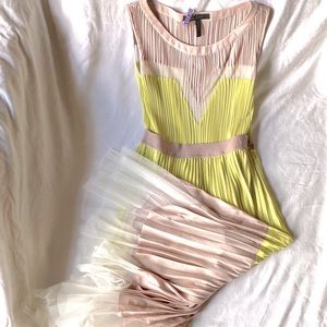 BCBG Pleated midi Dress. Excellent condition!